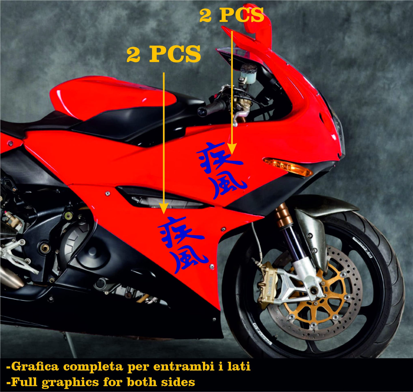 DualColorStampe Adesivi Compatibili con Benelli RS 900 (2004-2006) DX-SX Carena moto decal stickers Design M0171 a €39.99 solo da DualColorStampe