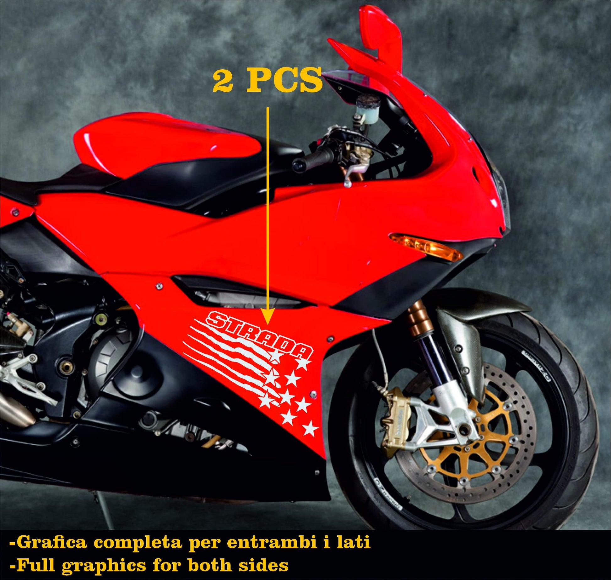 DualColorStampe Adesivi Compatibili con Benelli RS 900 (2004-2006) DX-SX Carena moto decal stickers Stelle Design M0170 a €39.99 solo da DualColorStampe