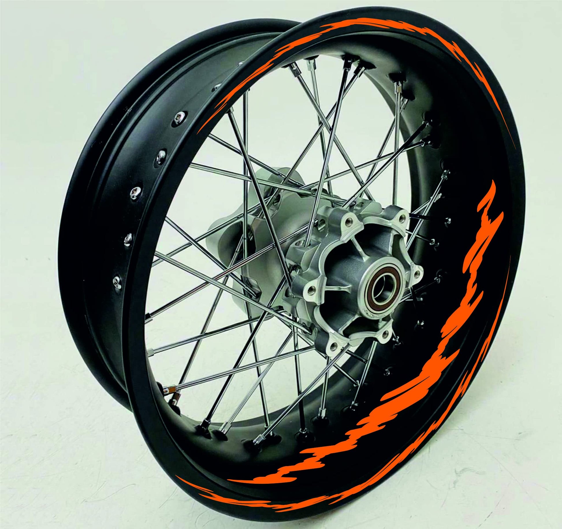 Adesivi per cerchi moto 17'' POLLICI SET COMPLETO 16 STRISCE