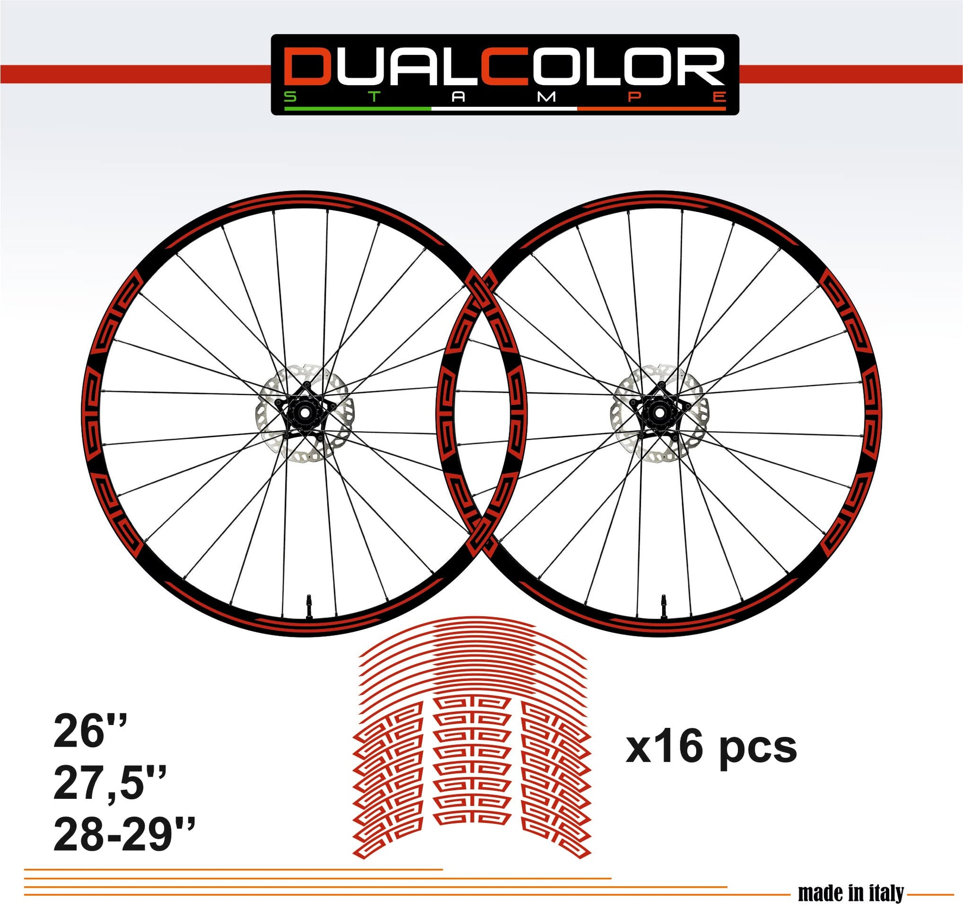 DualColorStampe Adesivi Cerchi Bici 26'' - 27,5'' - 28-29'' Pollici Ruota Bici MTB Bike Stickers Cerchi MTB accessori MTB B0048 a €10.00 solo da DualColorStampe