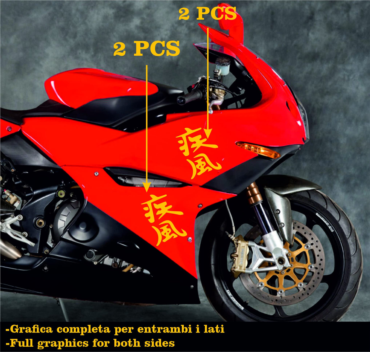 DualColorStampe Adesivi Compatibili con Benelli RS 900 (2004-2006) DX-SX Carena moto decal stickers Design M0171 a €39.99 solo da DualColorStampe