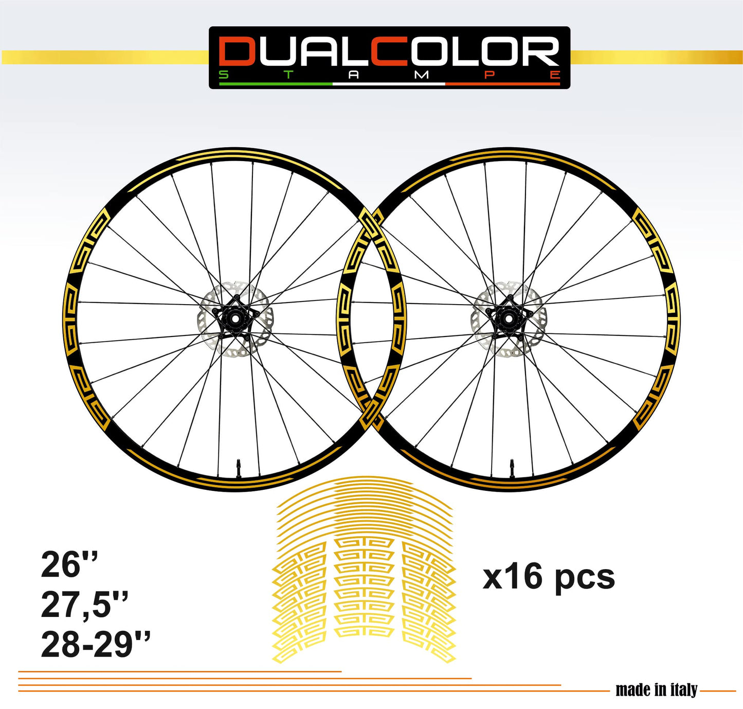 DualColorStampe Adesivi Cerchi Bici 26'' - 27,5'' - 28-29'' Pollici Ruota Bici MTB Bike Stickers Cerchi MTB accessori MTB B0048 a €10.00 solo da DualColorStampe