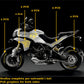 DualColorStampe Adesivi Compatibili con Ducati Multistrada 1200 S Kit completo Carena moto + strisce cerchi decalcomania serbatoio stickers COD.M0244 a €49.90 solo da DualColorStampe