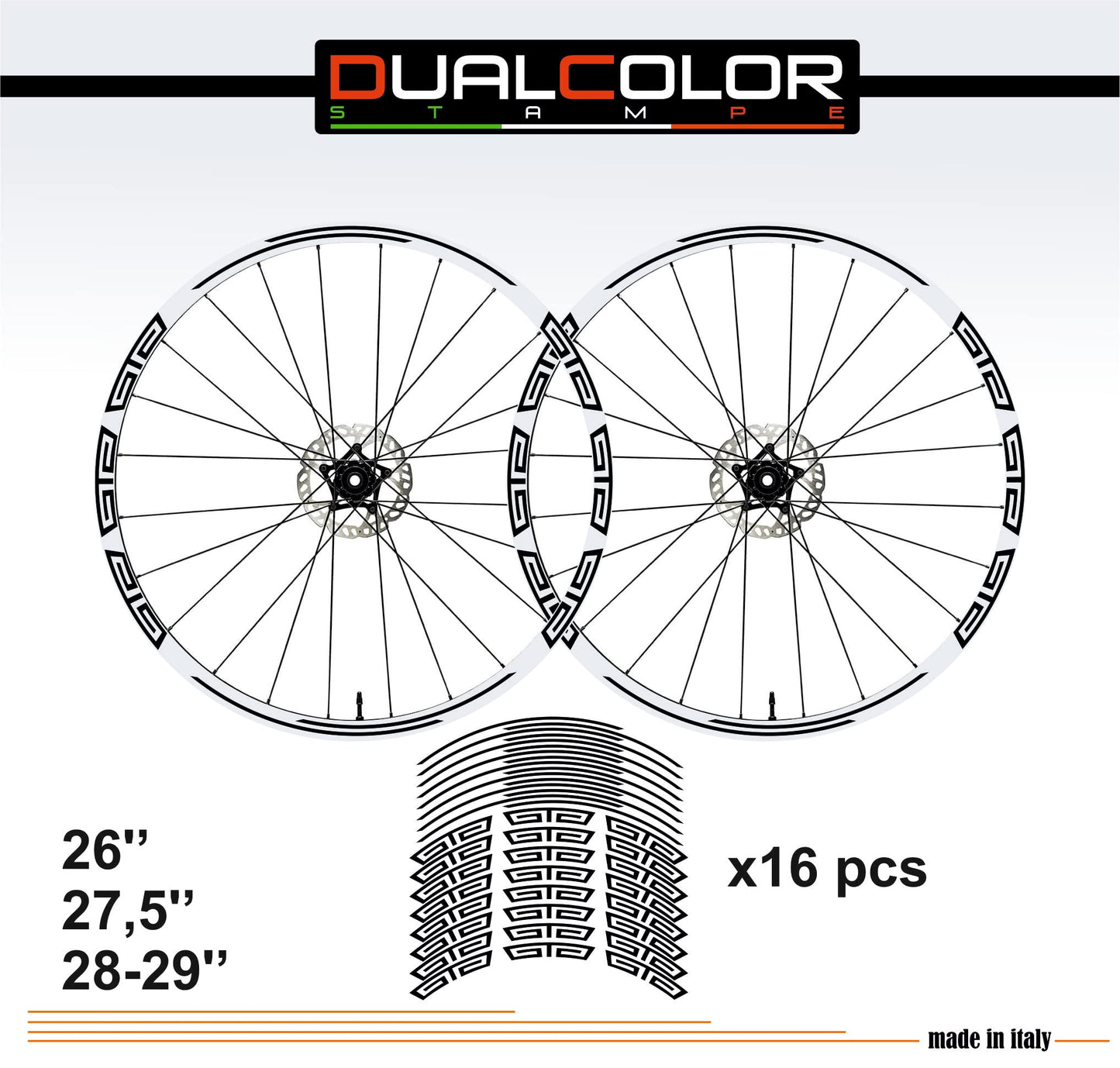 DualColorStampe Adesivi Cerchi Bici 26'' - 27,5'' - 28-29'' Pollici Ruota Bici MTB Bike Stickers Cerchi MTB accessori MTB B0048 a €10.00 solo da DualColorStampe