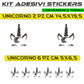 Adesivi unicorno stickers per bambini Adesivi in vinile per auto SCEGLI COLORE COD.0012 a €9.99 solo da DualColorStampe