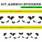 Adesivi Panda arrabbiato per auto moto specchietti retrovisori auto moto stickers decalcomanie- vinile colore a scelta COD.0050 a €9.99 solo da DualColorStampe