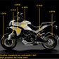 DualColorStampe Adesivi Compatibili con Ducati Multistrada 1200 S Kit completo Carena moto + strisce cerchi decalcomania serbatoio stickers COD.M0244 a €49.90 solo da DualColorStampe