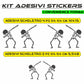 Adesivi teschio cranio per auto moto accessori stickers decorativi vinile COLORE A SCELTA COD.0016 a €9.99 solo da DualColorStampe