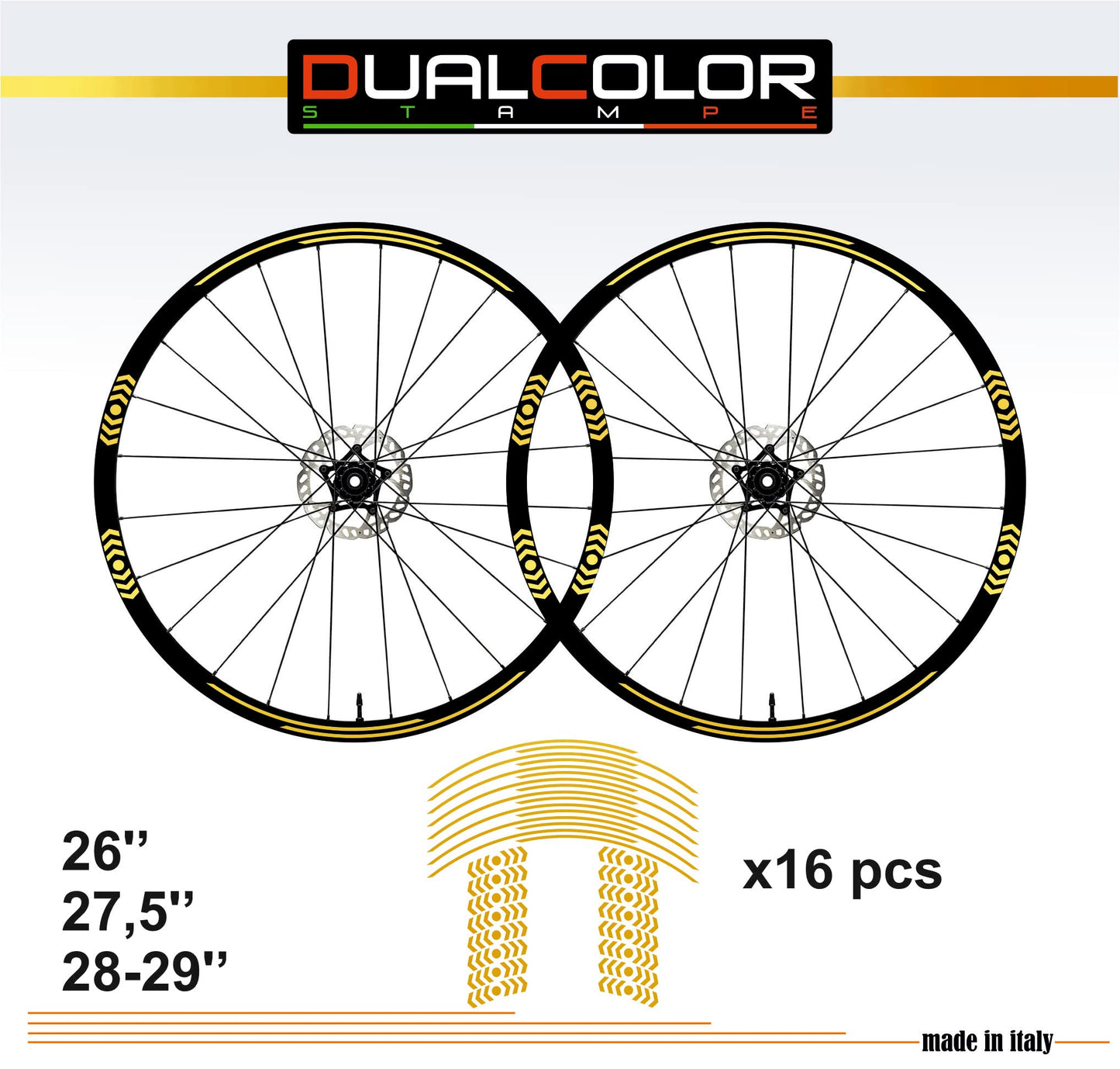 DualColorStampe Adesivi Cerchi Bici 26'' - 27,5'' - 28-29'' Pollici Ruota Bici MTB Bike Stickers Cerchi MTB frecce B0052 a €10.00 solo da DualColorStampe