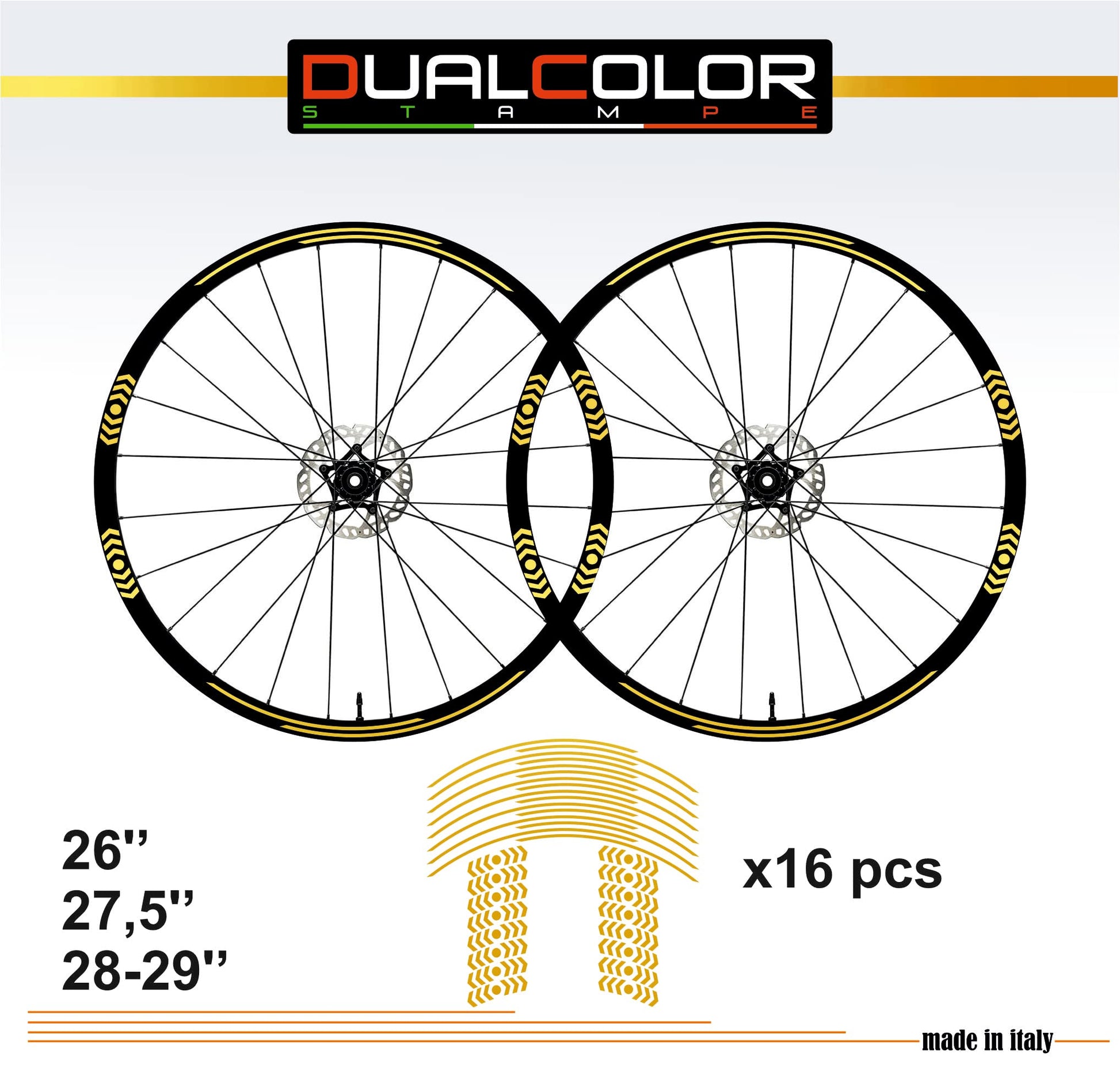 DualColorStampe Adesivi Cerchi Bici 26'' - 27,5'' - 28-29'' Pollici Ruota Bici MTB Bike Stickers Cerchi MTB frecce B0052 a €10.00 solo da DualColorStampe